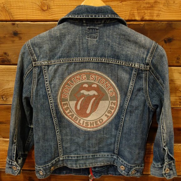 Lucky Brand Jackets & Blazers - Rolling Stones One-of-a-Kind Custom Lucky Brand Jean Jacket - S